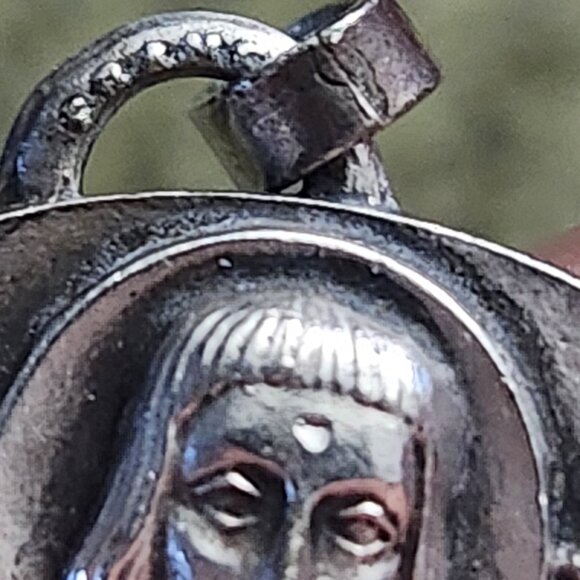 Vintage St. Jude Thaddeus Religious Charm Token Pendant Medal Made in France - Picture 9 of 10